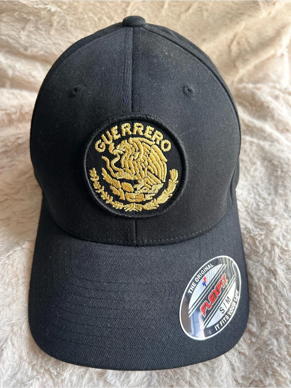 Guerrero Black Cap with Gold Embroidered Patch